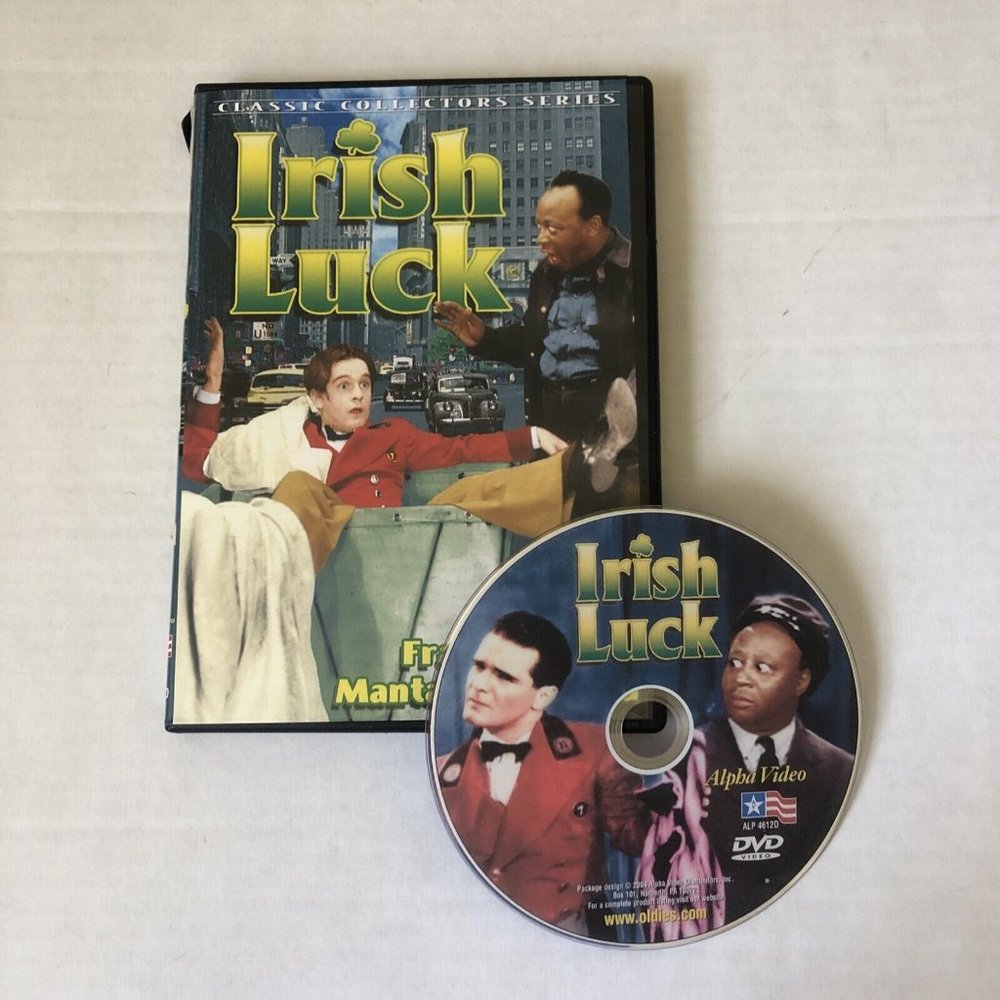 Alpha Video IRISH LUCK DVD-Mantan Moreland-Frankie Darro-1939-B &W-whodunit